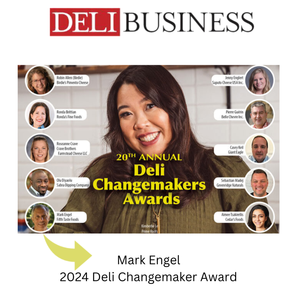 Deli Business magazine cover featuring the 2024 Deli Changemakers Awards, including Harvest Shreds’ CEO Mark Engel